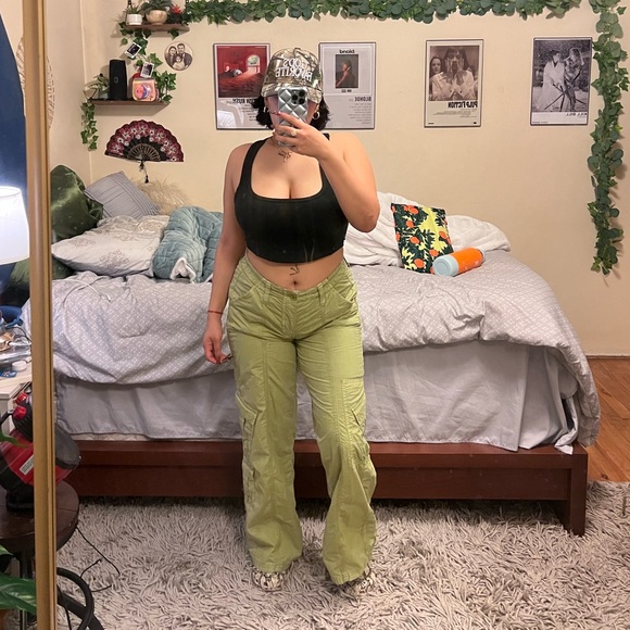Urban Outfitters BDG green y2k Low-Rise cargo pants - Picture 3 of 5